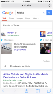 Delta Twitter Search