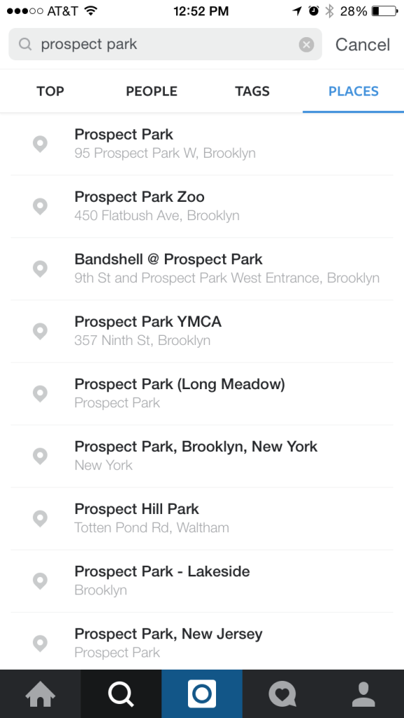 Prospect Park Place Instagram Search