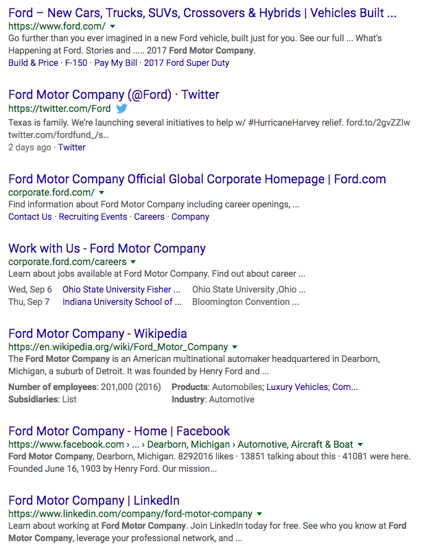 Social profiles on Google