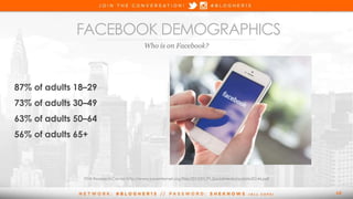 • EXPERTS
• Mari Smith
• Andrea Vahl
• Jon Loomer
• Post Planner blog
RESOURCES FOR FACEBOOK
16
Stay up-to-date on Facebook
 