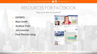 • EXPERTS
• Kelly Liebermann,
#PinChat
• Jeff Sieh, Manly Pinterest
Tips Show
• Vincent Ng
• Cynthia Sanchez, Oh So
Pinter...